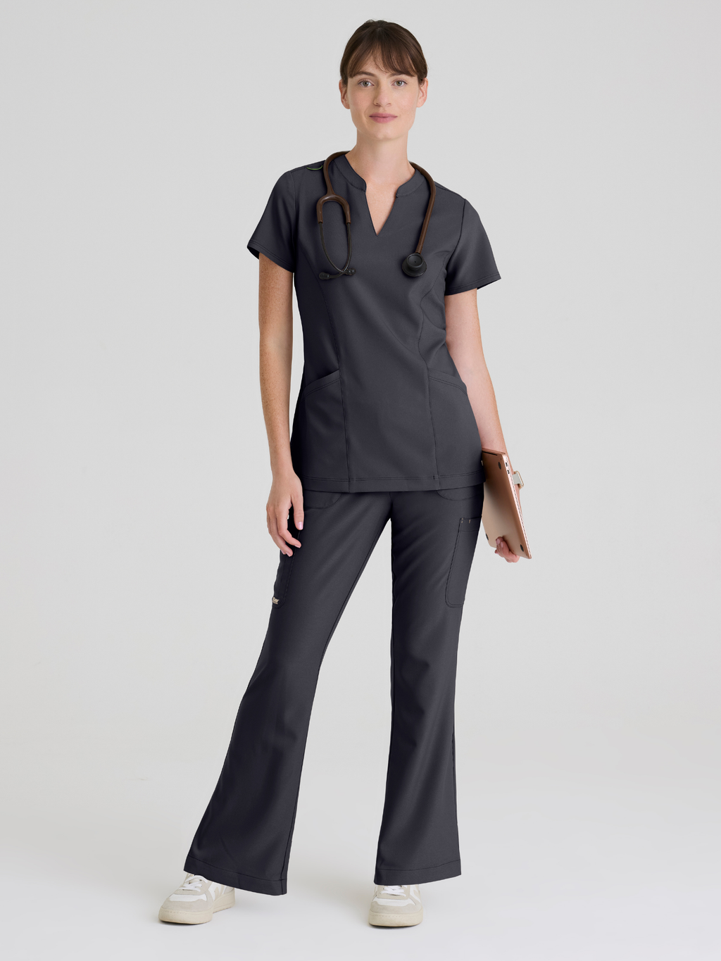 Grey’s Anatomy™ Scrubs Sky Flare Mujer Steel