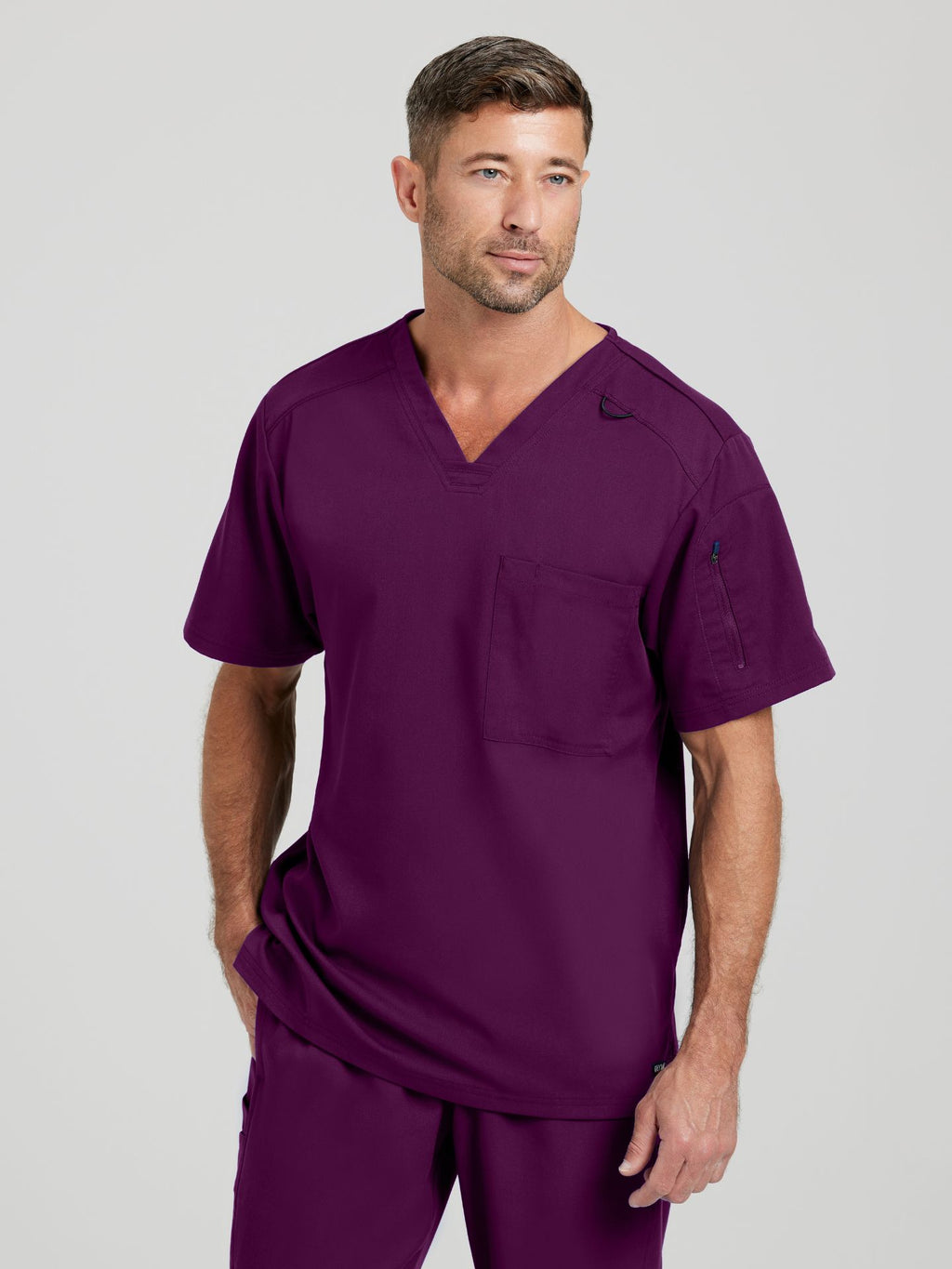 Grey’s Anatomy™ Scrubs Spandex Hombre Wine