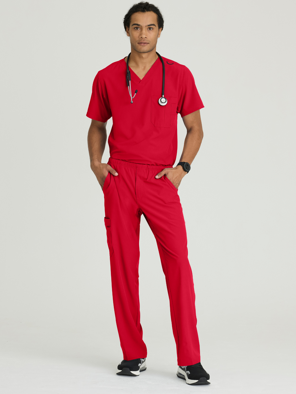 Skechers™ Scrubs Structure Hombre True Red