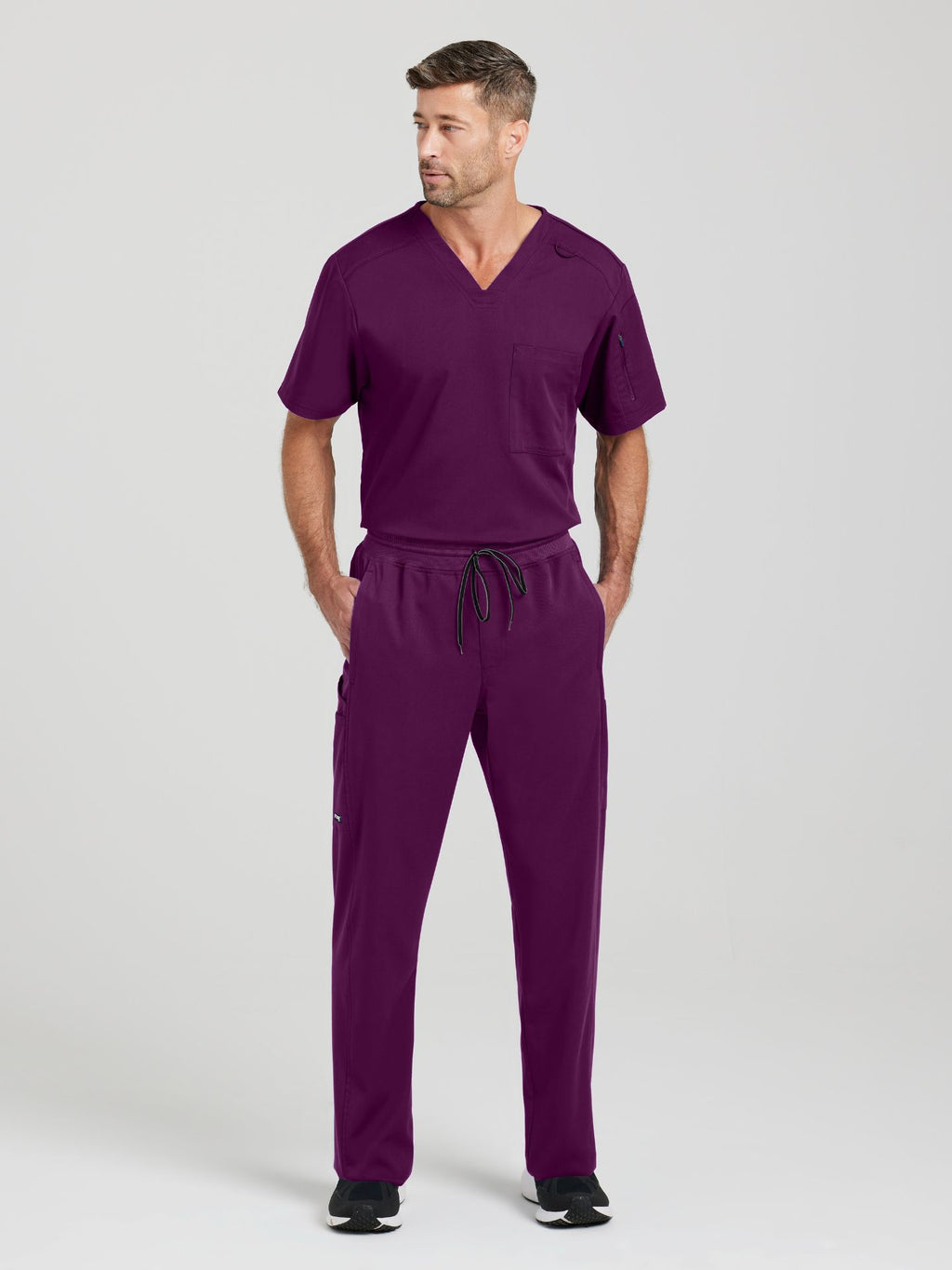 Grey’s Anatomy™ Scrubs Spandex Hombre Wine