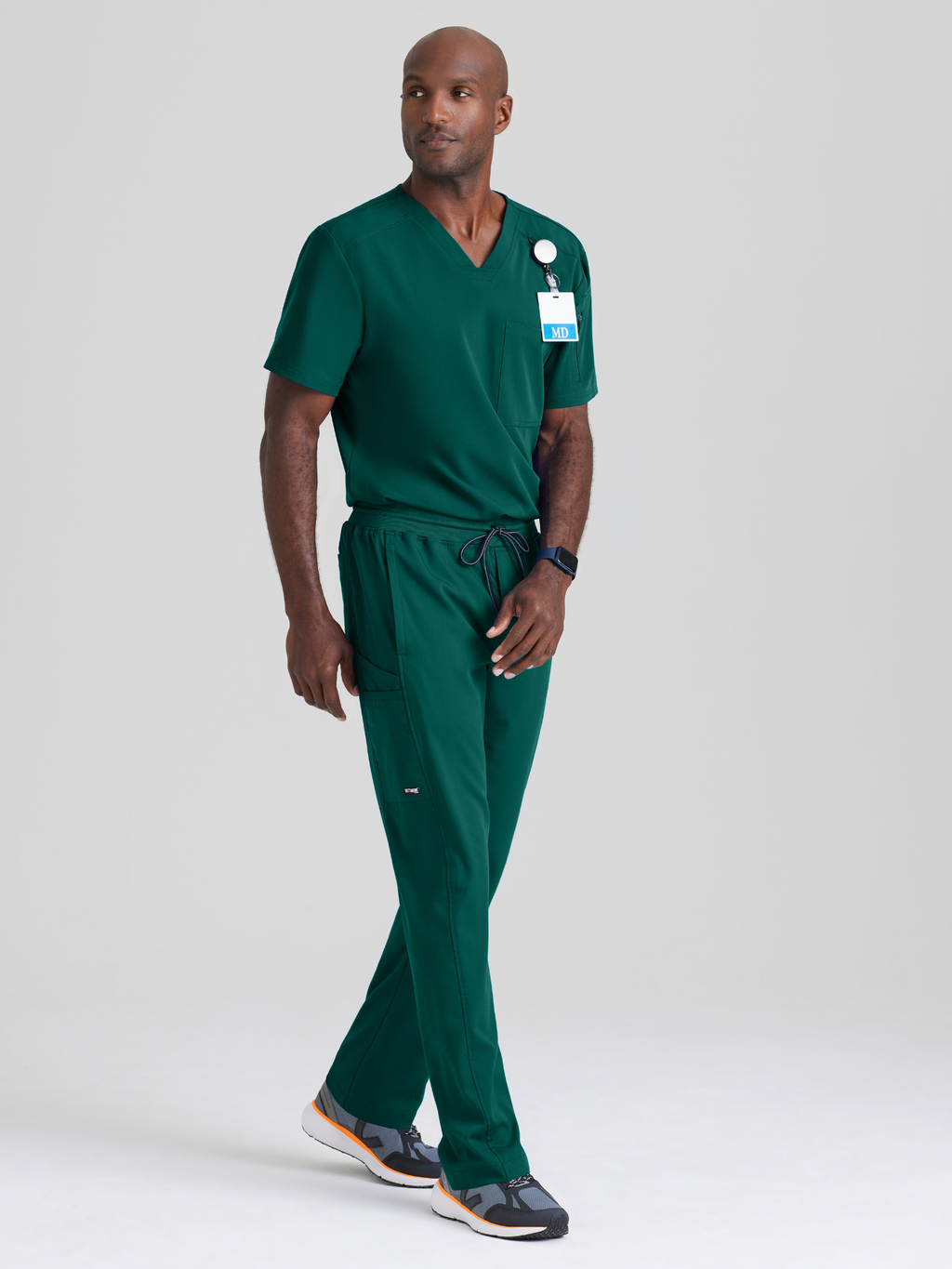 Grey’s Anatomy™ Scrubs Spandex Hombre Hunter Green