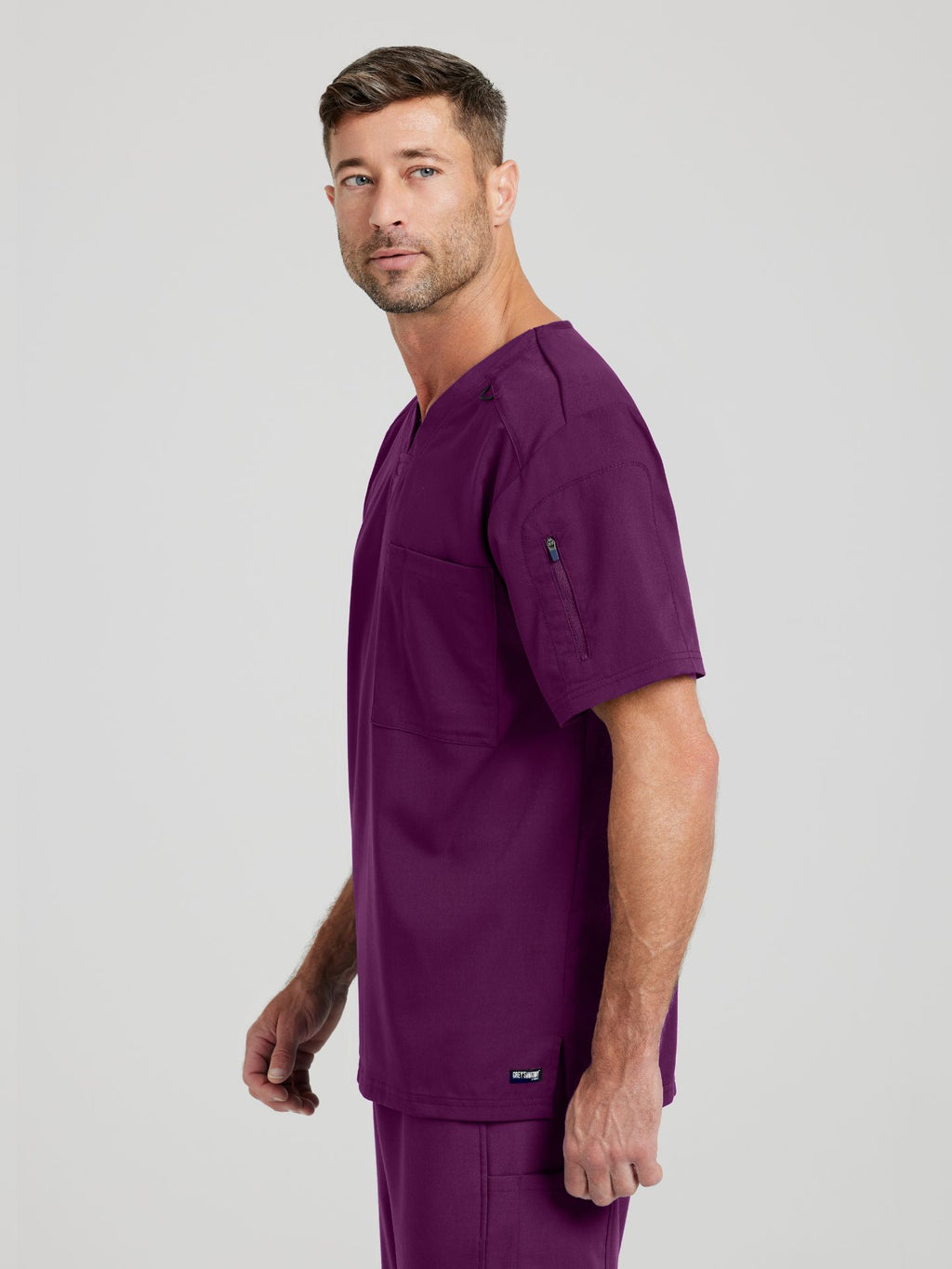 Grey’s Anatomy™ Scrubs Spandex Hombre Wine
