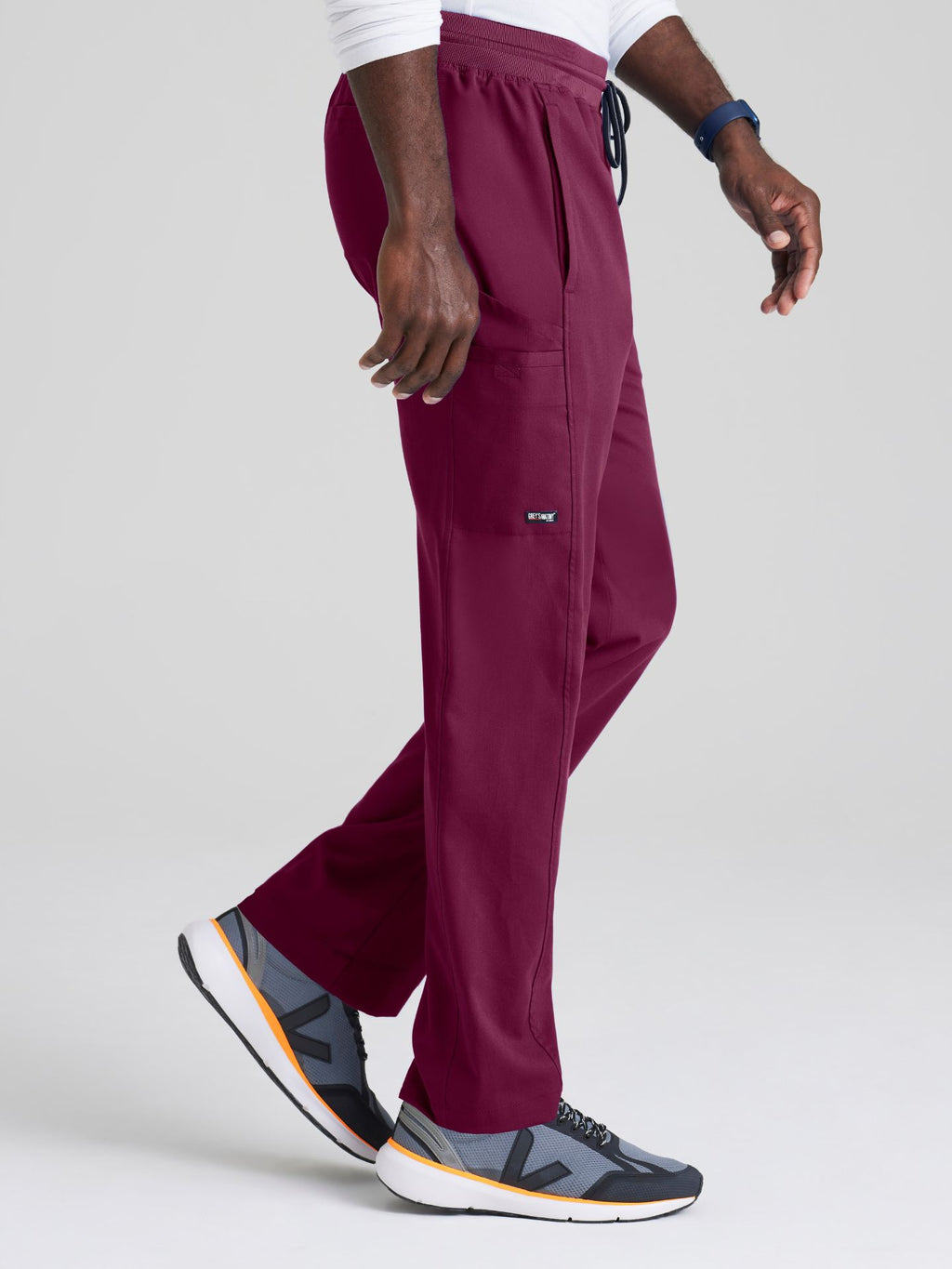 Grey’s Anatomy™ Scrubs Spandex Hombre Wine