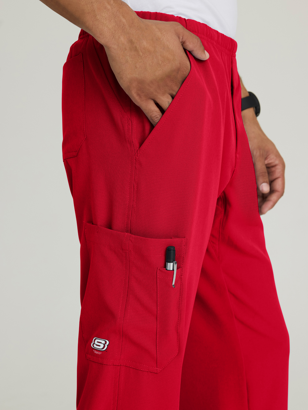 Skechers™ Scrubs Structure Hombre True Red